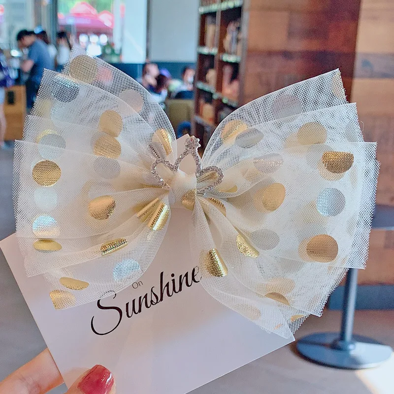 Заколка для волос Детская в горошек цвет ассортименте| |