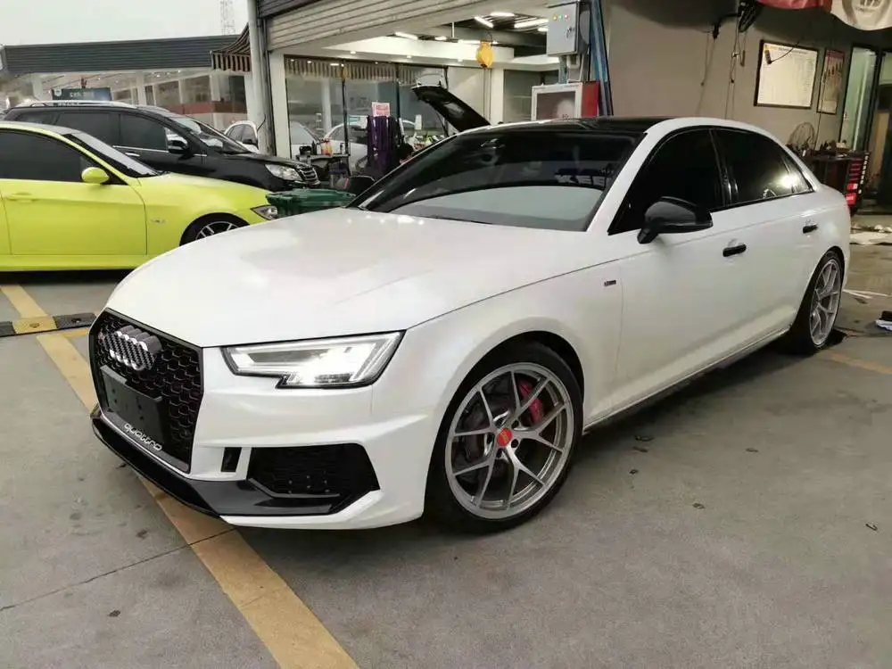 RS4 набор внешних комплектующих к автомобилю для Audi A4- переднего бампера и передней губы и переднего гриля/заднего бампера и заднего диффузора губ