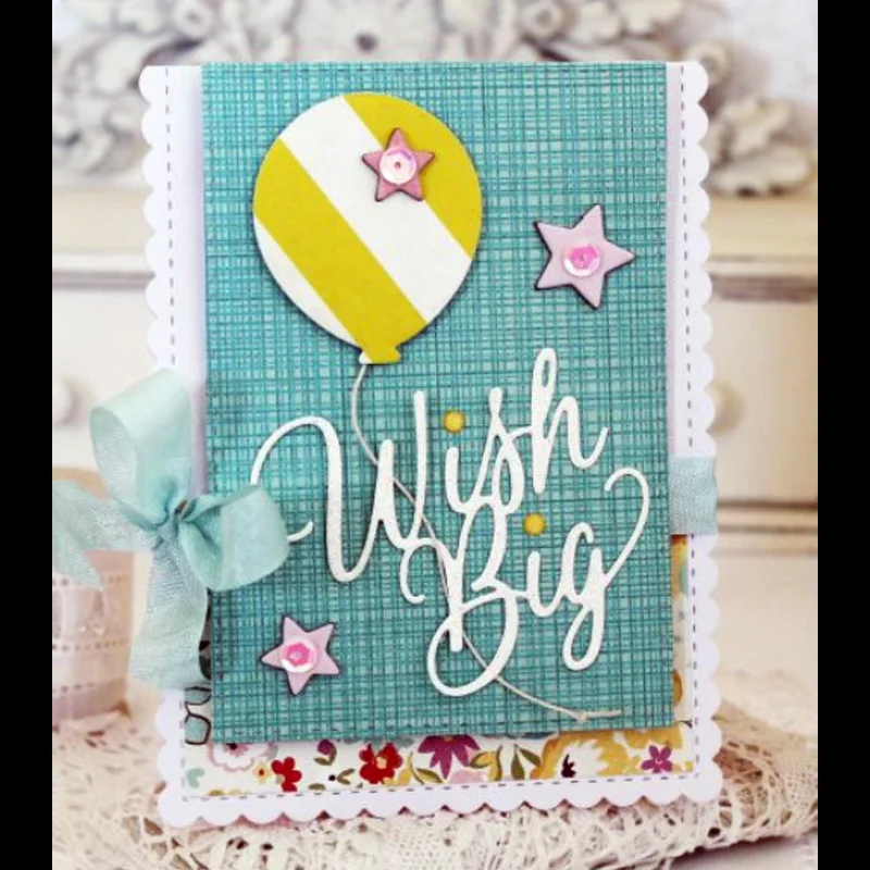 Штампы штампы для скрапбукинга с большими пожеланиями письмо металлическая