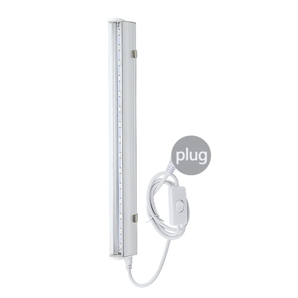 LED Tube x1 29 см алюминиевый корпус подключаемый T5 светодиодный светильник для выращивания растений AC 110V 220V 660nm красные 455nm синие комнатные растения, цветы лампа для роста - Испускаемый цвет: LED Tube x1
