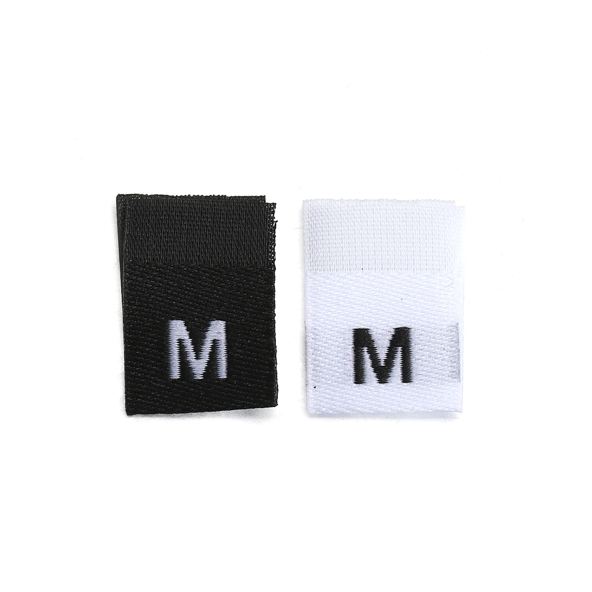 

100Pcs T Shirt Dress Cloth Fabric Label Tag XS S M L XL 2XL 3XL 4XL Clothing Size Label Black Text White Garment Clothes