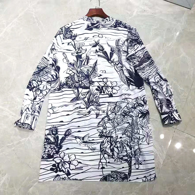 Блузка Женская длинная из чистого шелка весна 2020 | одежда