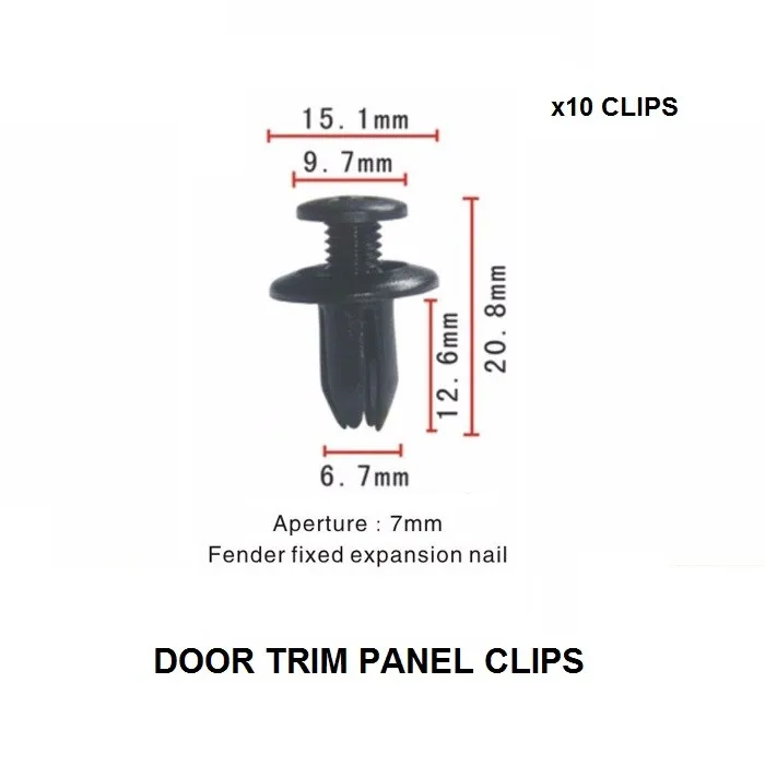 

DOOR MOULDING TRIM STRIP CLIPS RUBSTRIP X10 Plastic Clips NEW