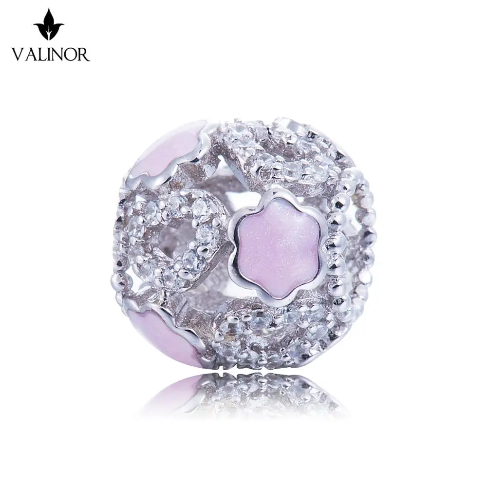 В форме сердца как цветы 925 пробы серебро тропических рыб и вод tailBeads Подвески Fit