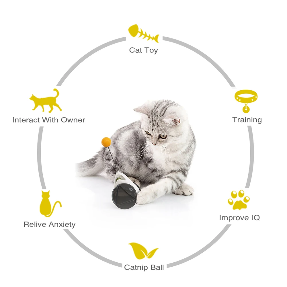 Забавный Кот Игрушка для домашнего животного баланс самоходная машинка высокого