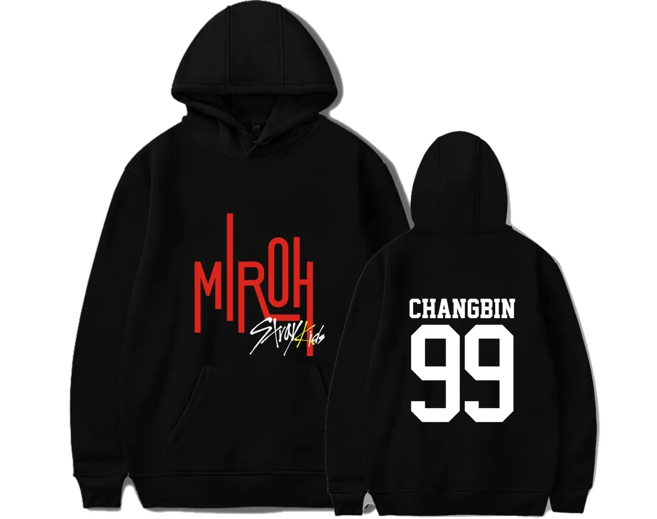 

New arrival stray kids new album MIROH Hoodie Casual Loose Hooded Clothes Pullover kpop Printed Long Sleeve Sweatshirts