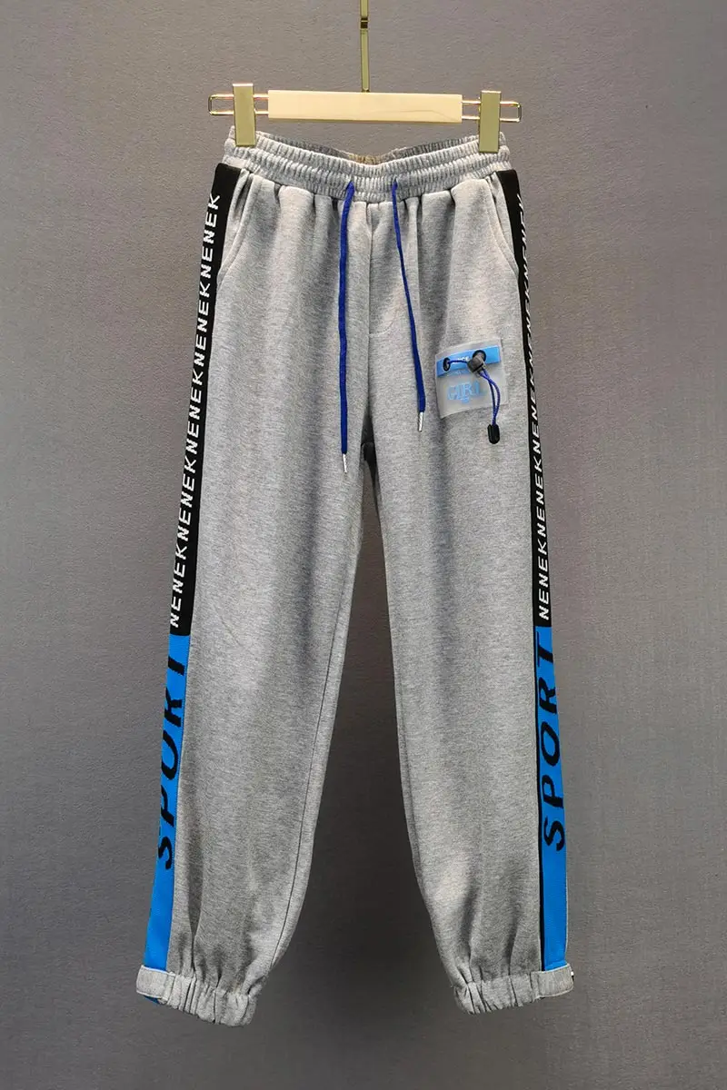 

Women Pants Track Sweatpants Women's 2021 New Elastic Waistband Slimming White Black Casual Trousers