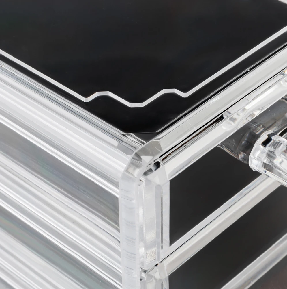 

Acrylic Cosmetics Storage Rack with 4 Drawers Transparent storage organizer with drawers
