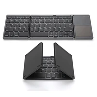foldable bluetooth keyboard portable rechargable mini wireless keyboard with touchpad for android windows pc tablet