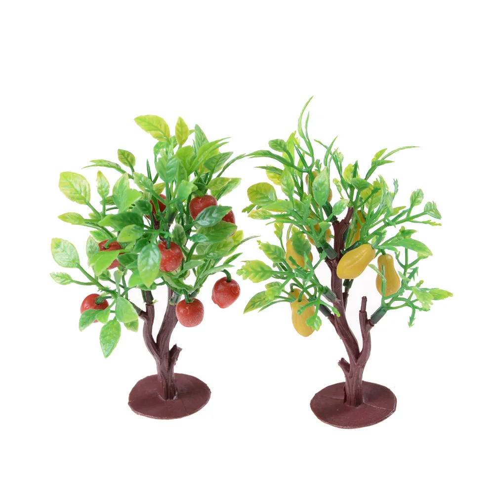 

2pcs Fruit Tree Model Railway Park Layout Scenery Dollhouse Decor 10cm