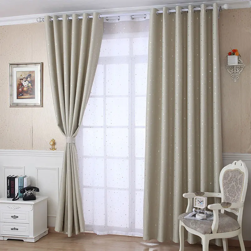 Самые последние стильные горячие серебряные маленькие звезды шаблон занавески