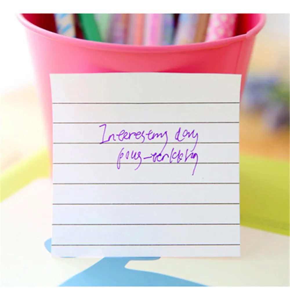 80 Sheets colour Horizontal line paper Memo Pad Sticky Notes Bookmark Point it Marker Sticker Office School Supplies Notebooks |