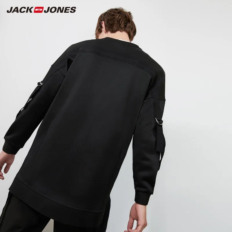 JackJones мужской модный дизайн уличная одежда черный пуловер Толстовка 219333506 |