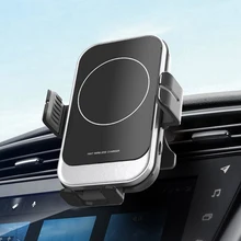 Schitec Universal 15W Qi Car Phone Holder Wireless Car Charger Automatic Alignment Car Mount CD Air Vent Mount Car Charger