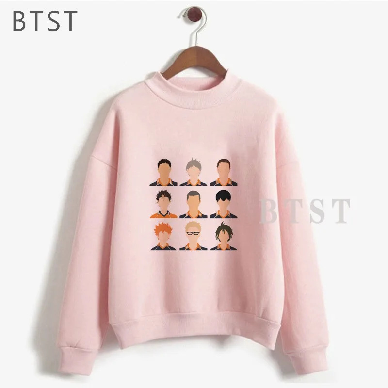 

Hot Japanese Anime Haikyuu Hoodies Women Funny Karasuno Fly High Graphic Winter Warm Fashion Hoodie Women Anime Hoodie Unisex