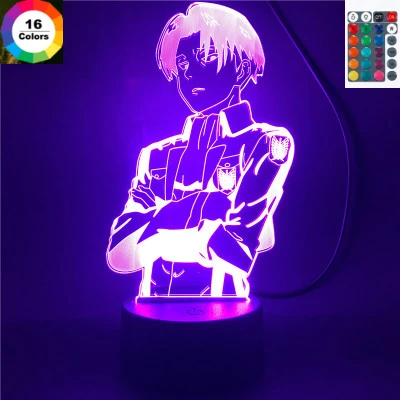 

Attack on Titan Acrylic Table LED Anime for Home Room Light Kid Gift Manga Haikyuu Night Lights Sailor Moon 3D Lamp