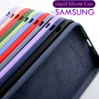 Оригинальный жидкий силиконовый чехол для Samsung Galaxy S7 S8 S9 S10 S20 S21 Note 10 20 Plus A11 A01 A71 A51 A50 A30 A70 A31 A41