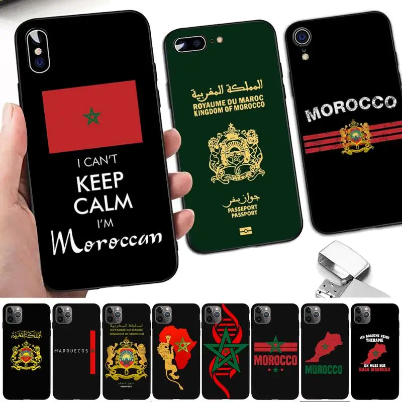 

Morocco Flag Coat Of Arms Symbol Phone Case for iphone 13 11 12 pro XS MAX 8 7 6 6S Plus X 5S SE 2020 XR case