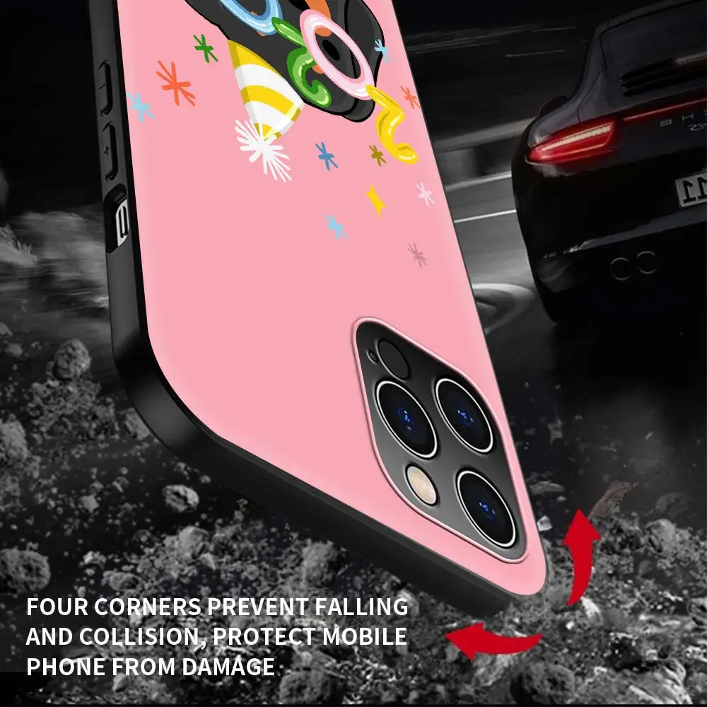 

For iPhone 11 12 Pro Max Silicone Shell For iPhone 12 Mini 7 8 Plus XR XS Max X SE Phone Case Cover Spaniels Cartoons Dog Cute