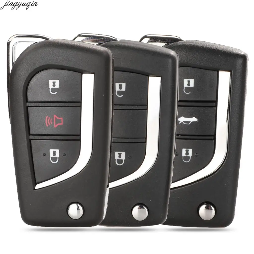 Чехол Jingyuqin для Toyota Levin Camry Reiz Highlander Corolla RAV4 Toy48 Toy43 2/3 кнопочный флип брелок|Ключ от