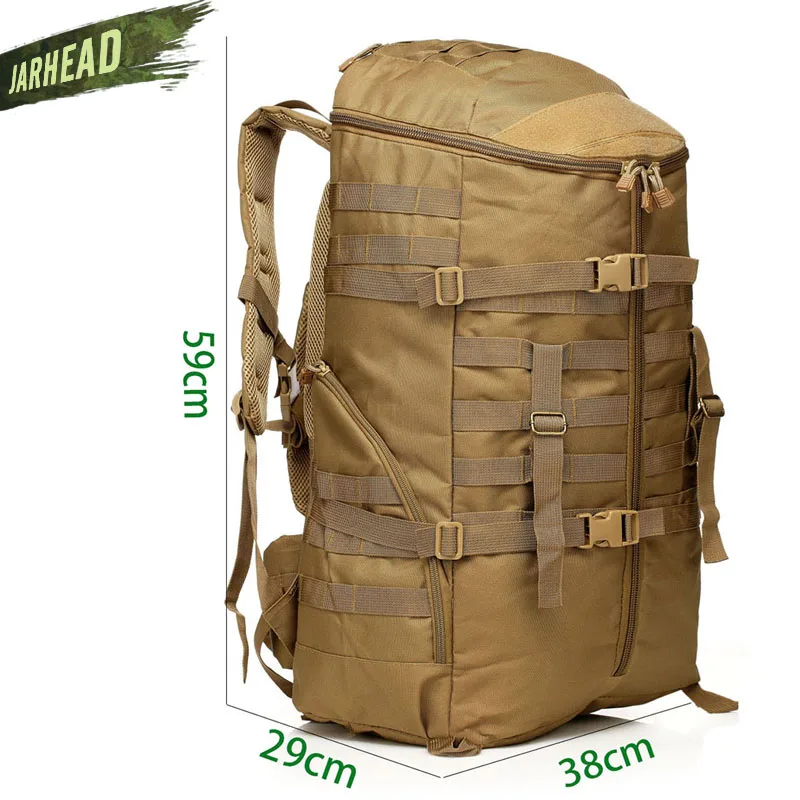 Большой! Военный Тактический штурмовый рюкзак 55 л большой для кемпинга прогулок