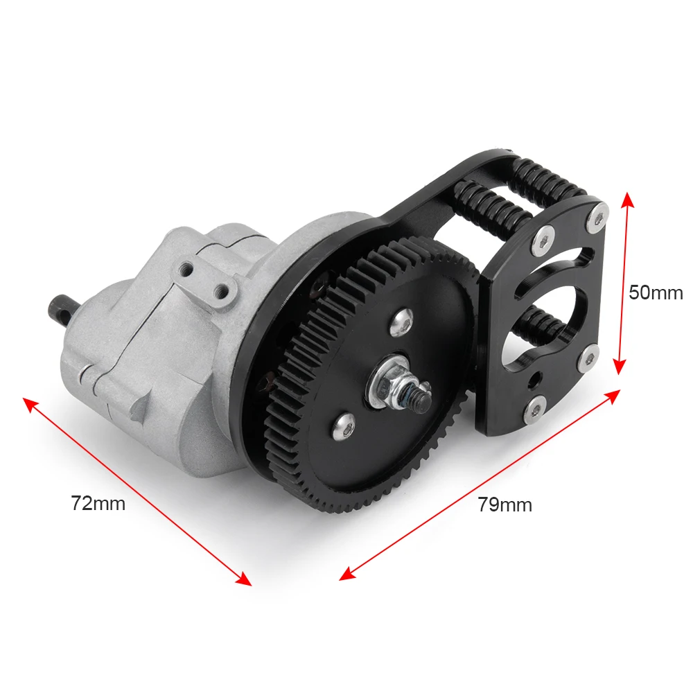 

AXSPEED RC Car Upgrade Parts Accessories Silver Metal Gearbox Transfer Case for D90 1/10 RC Crawler Car
