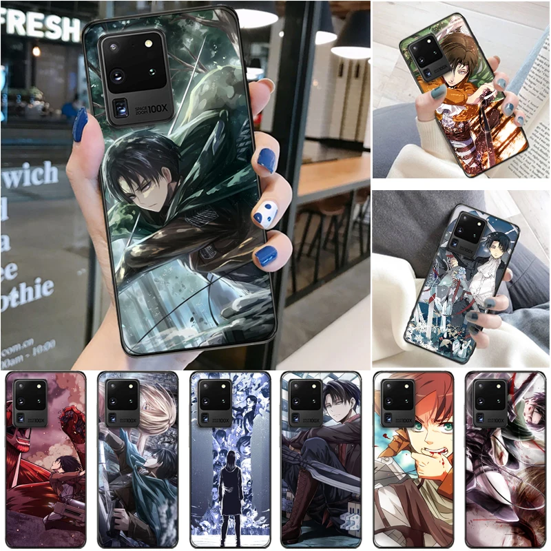 

Attack On Titan Mikasa Ackerman Eren Jager Armin Arlert Levi Phone Case For Samsung Galaxy S20 Ultra FE Lite Plus Back Cover