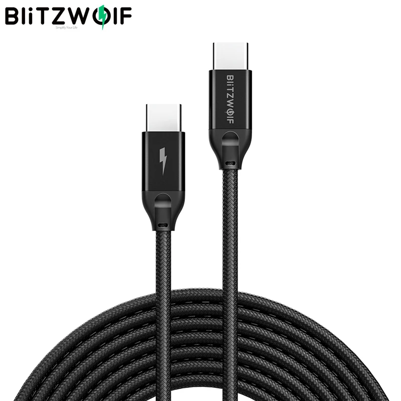 

BlitzWolf BW-HDC3 100W USB C to USB Type C Cable PD Quick Charging USBC PD Fast Charger Cord 10Gbp 4K@60Hz Video Sync Data Cable