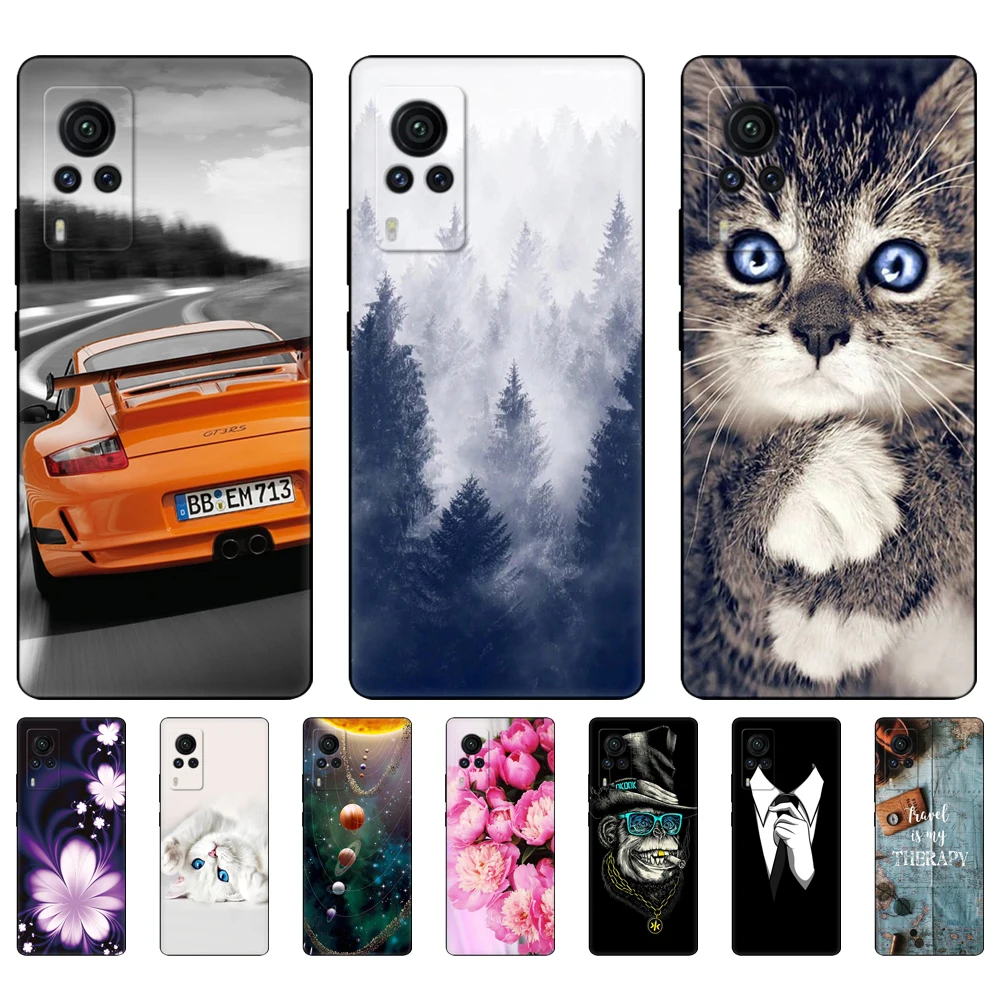 

For vivo X60 Pro Case Silicon Back Cover phone cases For VIVO X60 Pro 5G Soft Case 6.56inch Coque bumper X60Pro black tpu case