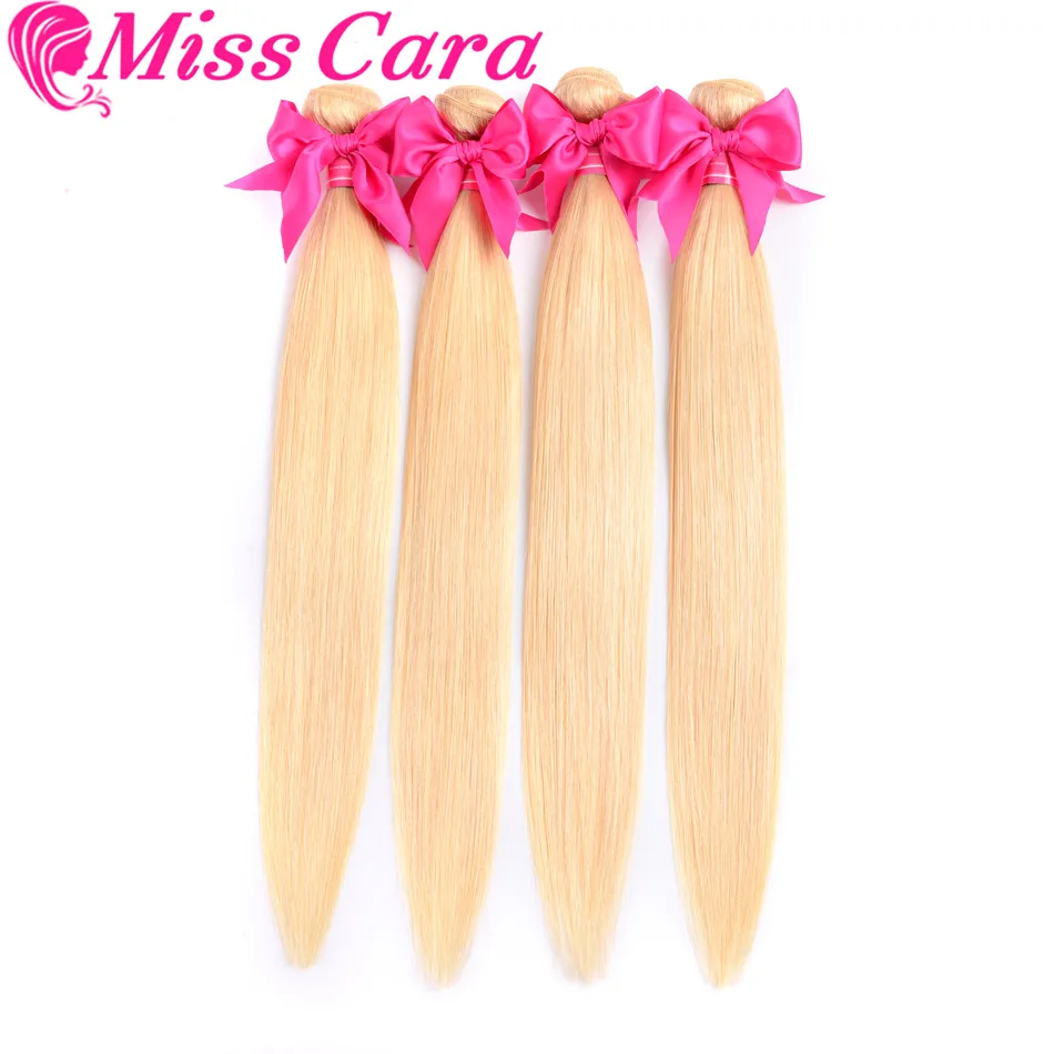 Miss Cara Remy малазийские прямые волосы #613 светлые 4 пучка в партии 100% человеческие для