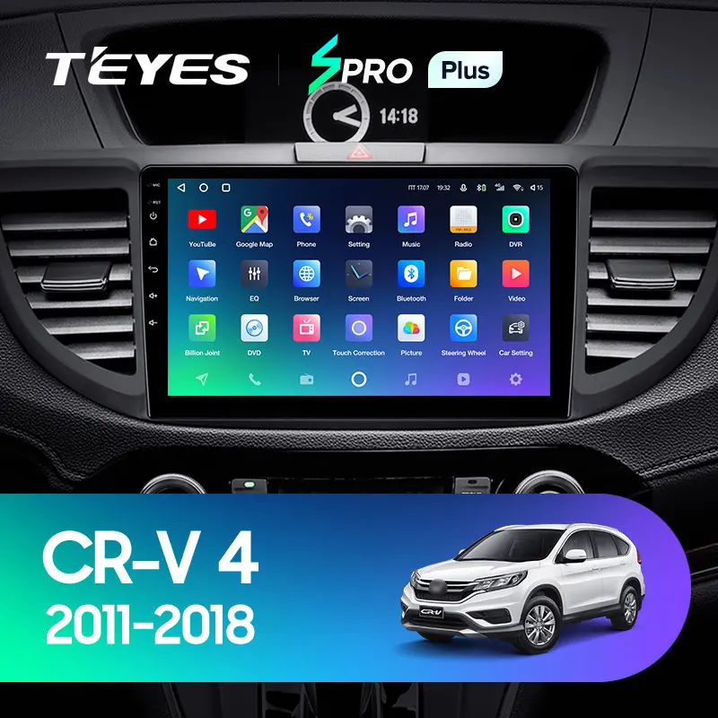 TEYES SPRO Plus Штатная магнитола For Хонда ЦР-В ЦРВ RE RM Honda CR-V CRV 4 2011 - 2018 Android 10 до 8-ЯДЕР 6 +