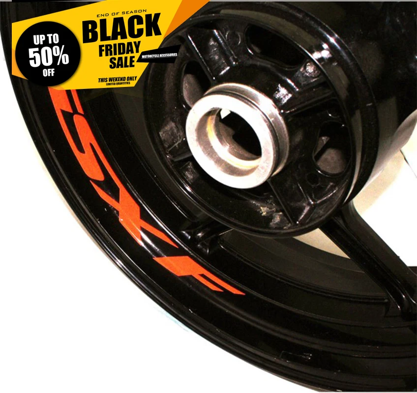 

Motorcycle Wheel Sticker Decal Reflective Rim Bike Motorcycle Suitable for Suzuki GSXF