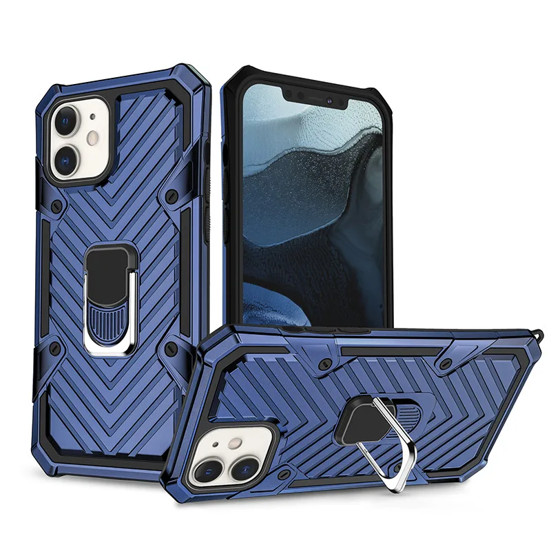 

Armor Phone Case sFor iPhone 12 Mini 11 Pro XS MAX Luxury Metal Ring Bracket Cover For iPhone XR X 8 7 6S 6 Plus SE 2020 12Pro