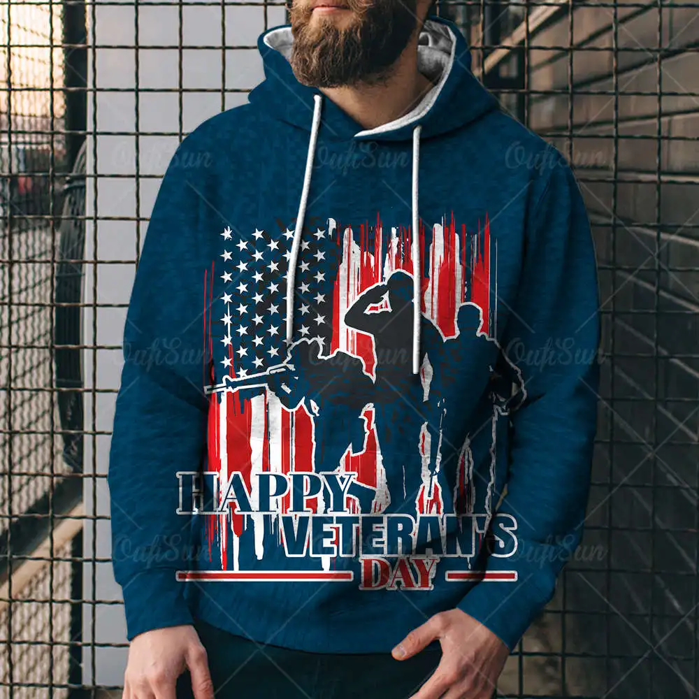 Толстовка с капюшоном в виде флага США для мужчин и женщин модная спортивная