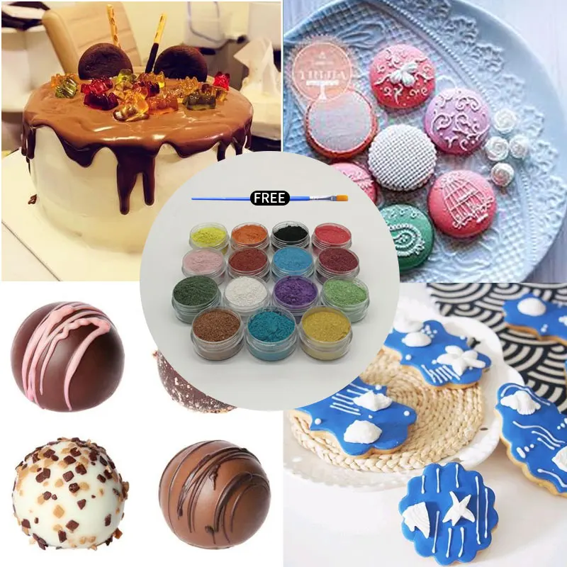 Съедобный золотой порошок 4 г мусс торт помадка макарон шоколадный десерт