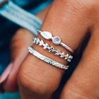 кольца для женщин кольцо женское Набор модных колец в стиле бохо с серебряным лунным светом, драгоценный камень для женщин, Пляжное ювелирное изделие Гавайский пляж, оптовая продажа, для помолвки, свадьбы, Аквамарин