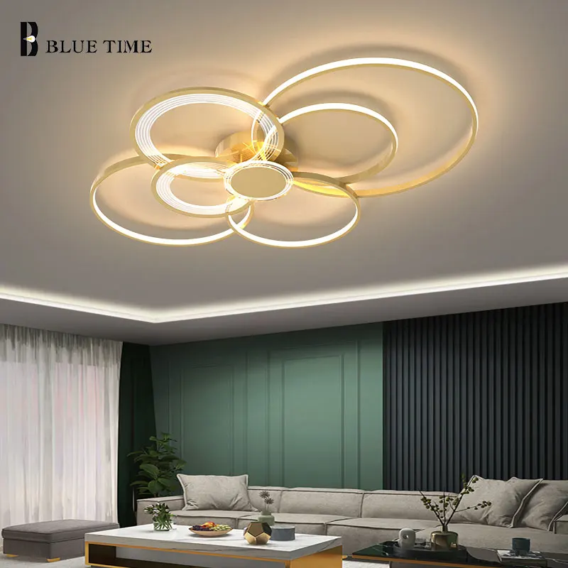 Indoor Lighting Modern Led Ceiling Light Lustres Circle Chandelier Ceiling Lamp for Living room Bedroom Dining room Kitchen Lamp