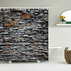 Занавеска для душа с изображением старой кирпичной стены, s занавеска для ванной комнаты, для украшения дома, водонепроницаемая ткань из полиэстера, экран для ванной с 12 крючками