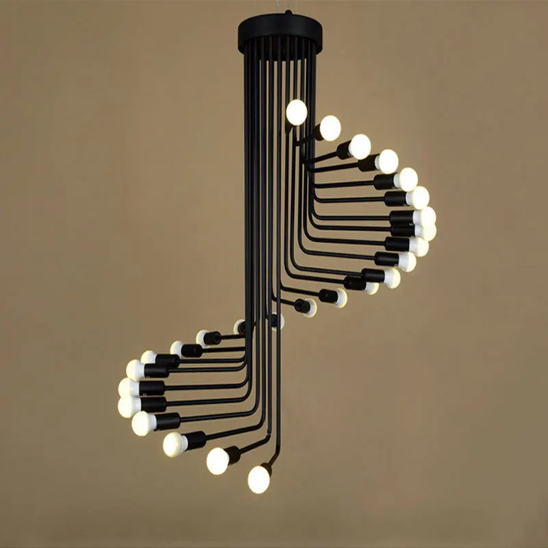 Современный винтажный подвесной светильник в стиле лофт железная винтажная