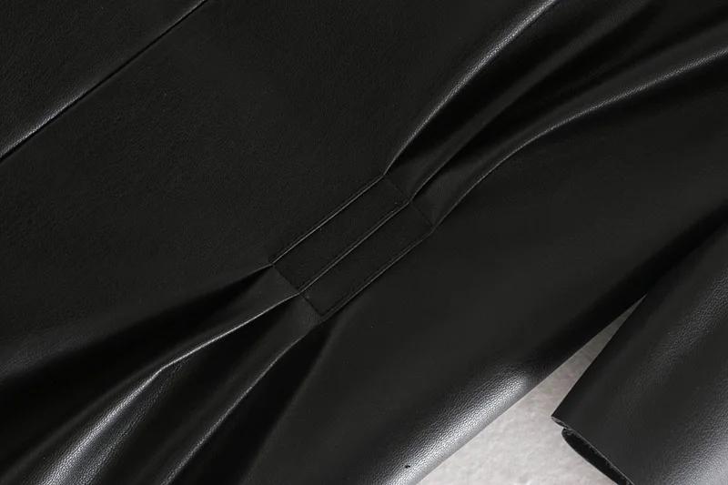 

Trendy Soft Faux Leather Dress Women Spring Summer Black A-line Mini Dresses PU Leather Streetwear Fashion Party Vestidos Female