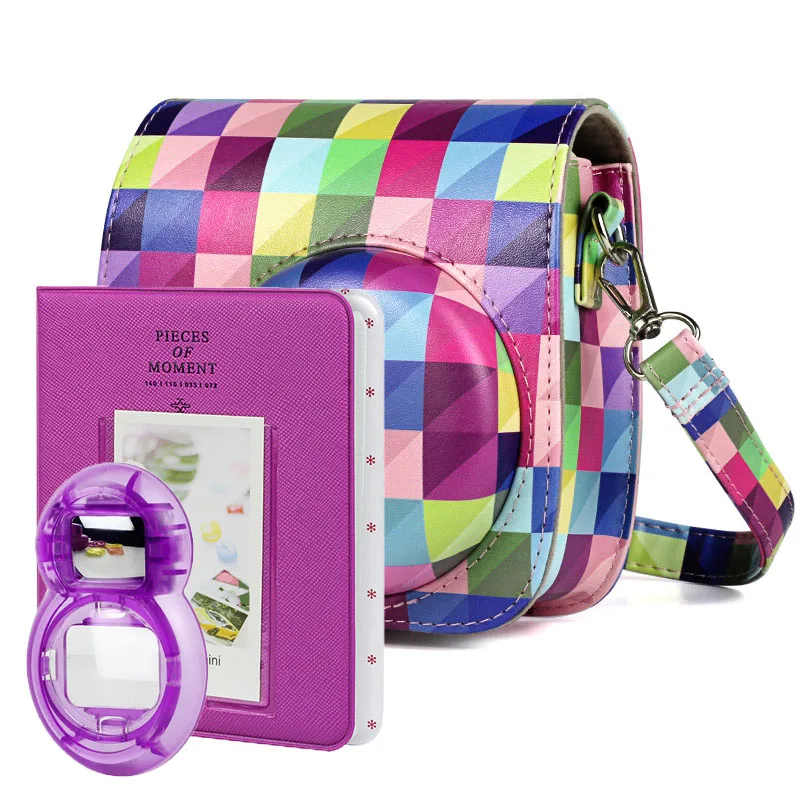 Fujifilm Instax Mini 9 фиолетовый комплект аксессуаров для камеры сумка на плечо чехол