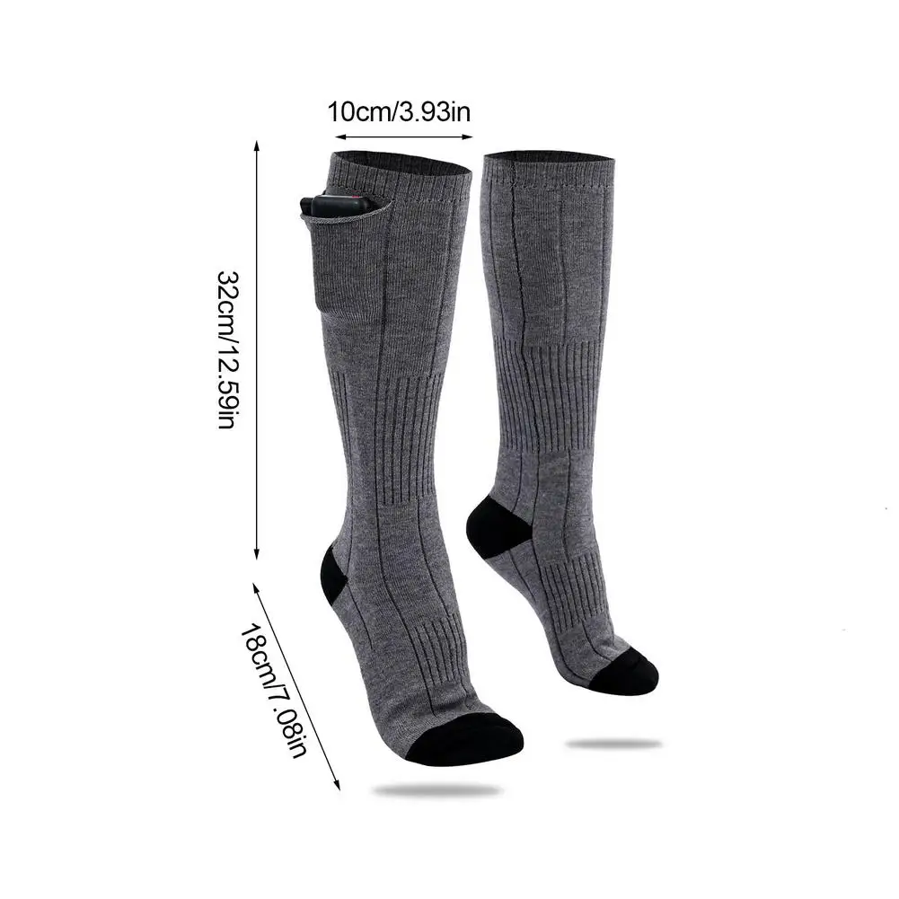 

1 Pair Electric Heated Socks Rechargeable Battery For Cold Feet Warmers Winter Outdoor Cycling Sports Thermal Socks