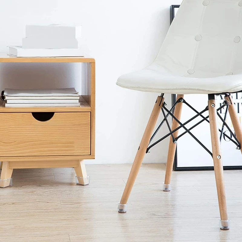 Прозрачный силиконовый Квадратный фурнитуры для ножек стола шапки защитные