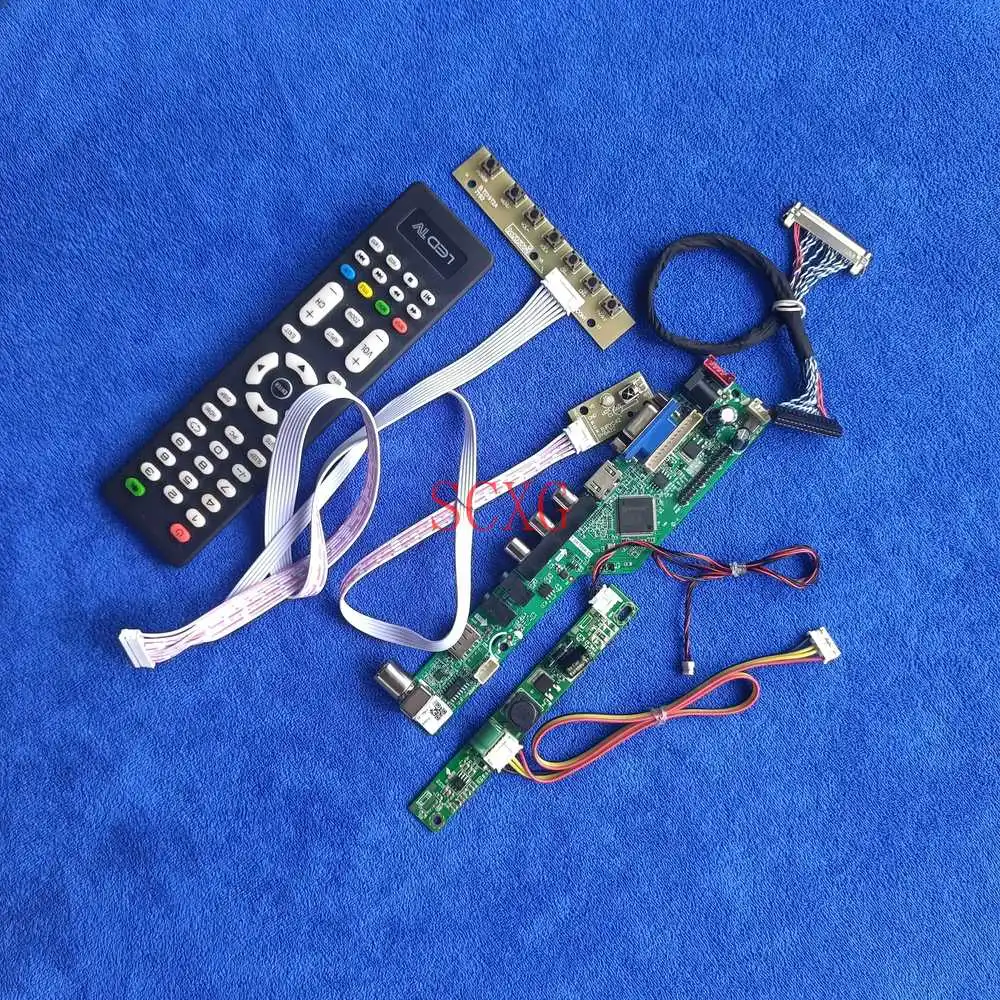 

VGA USB AV входом HDMI Матрица совместимости плата контроллера 1920*1080 Аналоговый светодиодный LVDS 30 Pin комплект подходит M238HVN01.1/M238HVN01.3/M238HVN01.5
