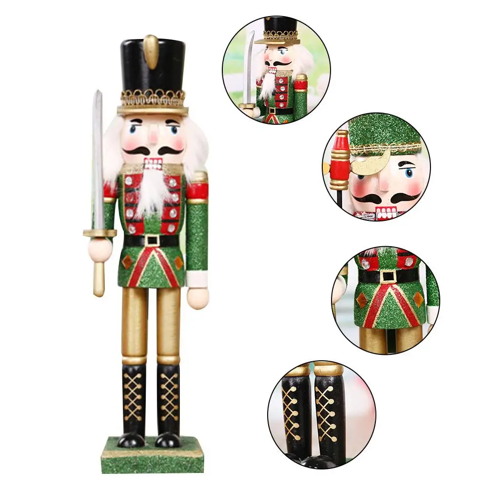 3 шт./компл. 30 см Высокое качество Щелкунчик рождественское деревянное украшение