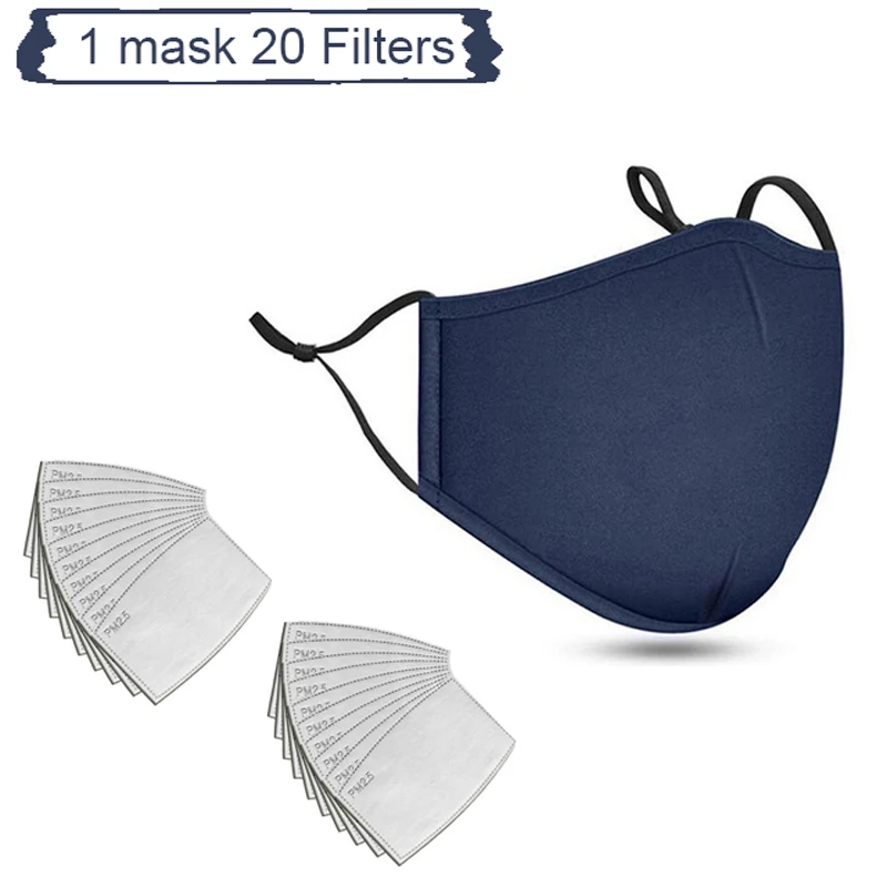 Для выведения токсинов 40 шт фильтры модная многоразовая смываемая маска против