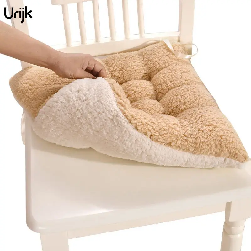 NewSeat подушка теплый ягненок Кашемир мягкий стул зимний для офиса бара подушки