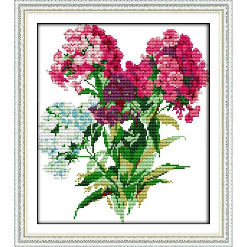 Вышивка крестиком Joy Sunday букет, напечатанный на холсте 11CT14CT, набор для рукоделия, набор для рукоделия, Набор для вышивки крестиком
