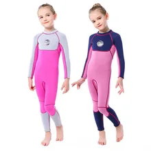 Combinaison 3MM pour enfants, à manches longues, maillot de bain chaud pour filles, Snorkeling, protection solaire, surf, méduse, nouvelle collection  (1)