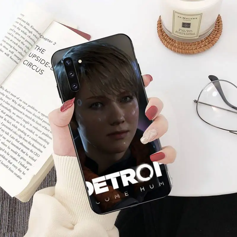 

NBDRUICAI Detroit Become Human Print Black Cell Phone Case For Samsung Galaxy J7 J8 J6 Plus 2018 Prime Note 7 8 9 10 pro